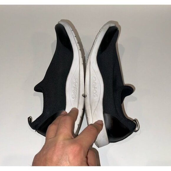 OOFOS WOMEN'S OOMG SPORT LOW SHOE - WHITE BLACK Size 10 - Picture 4 of 11